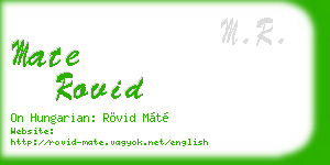mate rovid business card